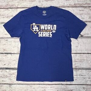 Los Angeles Dodgers 2024 World Series MLB Baseball Crewneck Blue Tshirt